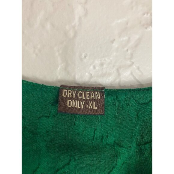 Unbranded Women's Green Embroidered Bohemian Cap Sleeve Dress - XL - Picture 4 of 13